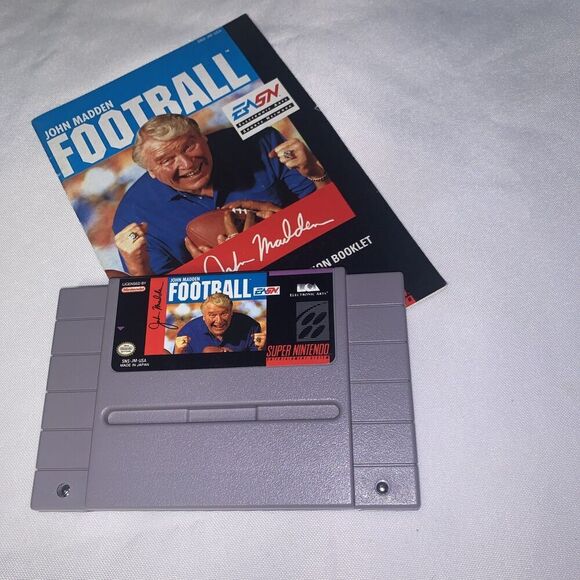 John Madden Football Super Nintendo Entertainment System1991 SNES w/Box Vintage - Picture 6 of 6